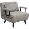 Home4You Fotelis-lova HANNES 76,5x84xH81cm Pilkas