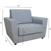 Home4You Fotelis lova VESPER pilka