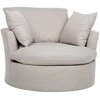 Home4You Fotelis FLUFFY 110x105xH65/86cm Šviesiai pilka