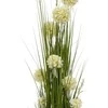Dirbtinė gėlė SODE A120cm, baltas hiacintas, žolė su vazonu