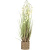 Dirbtinė gėlė SODE H87cm, balta campanula, žolė su vazonu