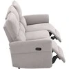 Home4you Sofa-reglaineris DAMIKA Trivietė Elektrinė Pilka