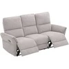 Home4you Sofa-reglaineris DAMIKA Trivietė Elektrinė Pilka