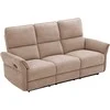 Home4you Sofa-reglaineris DAMIKA Trivietė Šviesiai ruda
