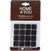 Home4You Baldus apsaugantys veltinio padukai, 18x18 mm, 16 vnt., juodas