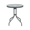 Lauko baldų komplektas Home4You Balkono baldų komplektas BISTRO, stalas ir 2 kėdės (20563), 60x70 cm, rėmas: plieno, spalva: pilka