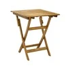 Lauko baldų komplektas Home4You Balkono baldų komplektas FINLAY, stalas ir 2 kėdės (13181), 60x60x72 cm, sulankstomas, mediena: akacija, apdaila: alyvuotas
