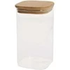 Home4You Bamboo Stiklinis indas JAR 10x10xH17,5cm 1400ml su bambukiniu dangteliu