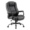 Home4you Vadovo kėdė OFFICE4YOU ELEGANT XXL, juodos sp. odos imitacija ir metalinė kryžmė
