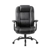 Home4You Vadovo kėdė OFFICE4YOU ELEGANT XXL, juodos sp. odos imitacija ir metalinė kryžmė