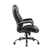 Home4You Vadovo kėdė OFFICE4YOU ELEGANT XXL, juodos sp. odos imitacija ir metalinė kryžmė