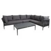 Lauko baldų komplektas Home4You Sodo baldų komplektas BREMEN, stalas ir kampinė sofa, pilkas