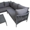 Lauko baldų komplektas Home4You Sodo baldų komplektas BREMEN, stalas ir kampinė sofa, pilkas