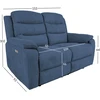 Sofa Home4You Elektrinis reglaineris MIMI , 2-vietis, mėlynas