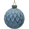 Kalėdinis žaisliukas JOY XMAS Mėlynas D8cm, stiklinis
