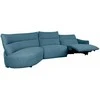 Home4you Kampinė sofa CANNES LC Elektrinis reklaineris, pilkai mėlyna