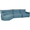 Home4you Kampinė sofa CANNES LC Elektrinis reklaineris, pilkai mėlyna