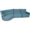Home4you Kampinė sofa CANNES LC Elektrinis reklaineris, pilkai mėlyna