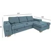 Home4you Kampinė sofa DAGMAR šviesiai mėlyna