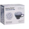 Home4You Mėlyna Puodelis SEREN H7,7cm 355ml, mėlynas/gėlių spalvos