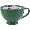 Home4You Mėlyna Puodelis SEREN H7,7cm 355ml, mėlynas/gėlių spalvos