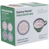 Home4You Mėlyna Puodelis SEREN H7,7cm 355ml, mėlynas/gėlių spalvos