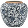 Home4You Mėlyna Vase TITAN STONE D20xH18cm, mėlynas flower
