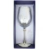 Home4You Mėlyna Vyno taurė FLOW "Beautiful Mum" H23,7cm 450ml, skaidrus stiklas, mėlyna dėžutė