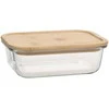 Home4You Bamboo Dubuo BOXY 17x12,6xH5,3cm 640ml, stiklinis, bambukas