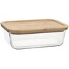 Home4You Bamboo Dubuo BOXY 19,7x14,7xH5,8cm 1000ml, stiklas, bambukas