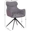 Home4You Chair CHANA swivel, pilkas