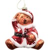 Kalėdinis papuošalas JOY BEAR SANTA 10,5 cm, stiklas
