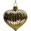 Kalėdinis papuošalas JOY HEART GOLD 8cm, stiklas