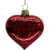 Kalėdinis papuošalas JOY HEART Raudonas 8cm, stiklas