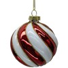 Home4You Kalėdinis papuošalas JOY XMAS Raudonas D8cm, stiklas