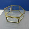 Stiklinė dėžutė BERYL 15x9xH5cm, aukso spalvos