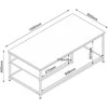 Home4You Kavos staliukas DIMITRA 100x50xH40cm Rustic/Juoda