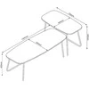 Home4You Kavos staliukai DUO 2vnt. 120x48xH40cm 75x40xH48cm