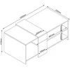 Home4You Kavos staliukas HANNES 100x53x41,5cm Rustic/Baltas melaminas