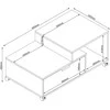 Home4You Kavos staliukas HANNES 90x50xH40cm Rustic/Juodas melaminas
