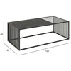 Black Red White Home4You Kavos staliukas STRINGTON 120x60xH40cm Juoda (MT_ACT/STO_STRING_120-BLACK)