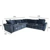 Home4You Kampinė sofa DIVI Tamsiai mėlyna