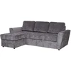 Sofa Home4You Kampinis miegamasis sofos komplektas „INGA“, grafito pilkos spalvos