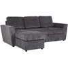 Sofa Home4You Kampinis miegamasis sofos komplektas „INGA“, grafito pilkos spalvos