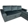 Home4you Kampinė sofa-lova INGMAR, tamsiai pilka