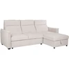Kampinė sofa-lova „SCALA“, šviesiai pilkos spalvos