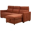 Kampinė sofa-lova „SCALA“, rusvos rudos spalvos