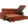 Kampinė sofa-lova „SCALA“, rusvos rudos spalvos