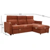 Home4You Kampinė sofa-lova „SCALA“, rusvos rudos spalvos