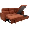 Kampinė sofa-lova „SCALA“, rusvos rudos spalvos